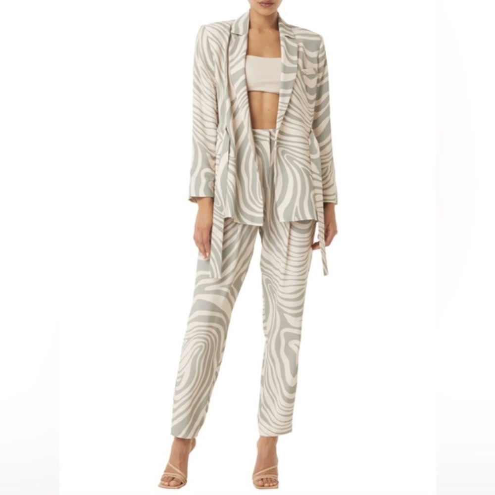 MISA Los Angeles Abstract Zebra Print Pants X-Small NWT